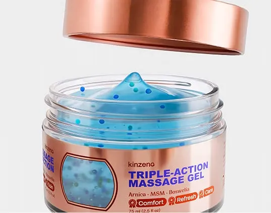 Kinzeno™ — 7-Ingredient Botanical Massage Gel with Vitamin E Beads, Arnica, MSM and Frankincense